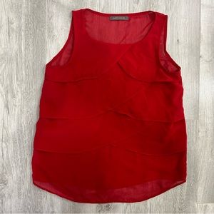Suzy Shier - Red sleeveless blouse top - Size XS
